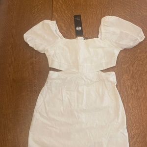 White cutout dress